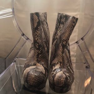 Snakeskin Booties